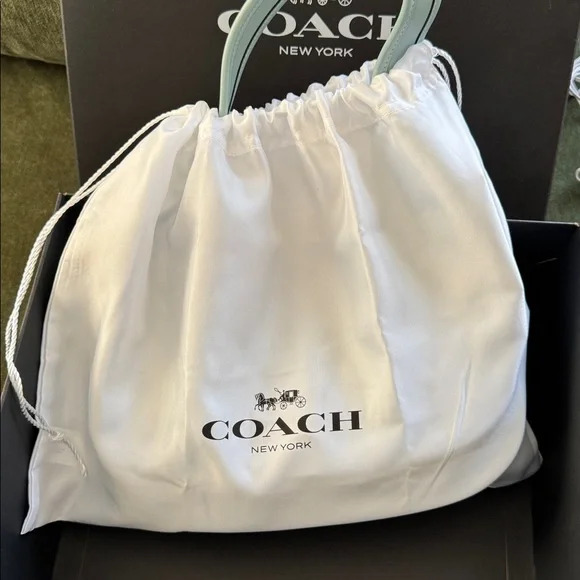 Cashin Carry Small Leather Crescent Bag- light blue - Picture 7 of 7